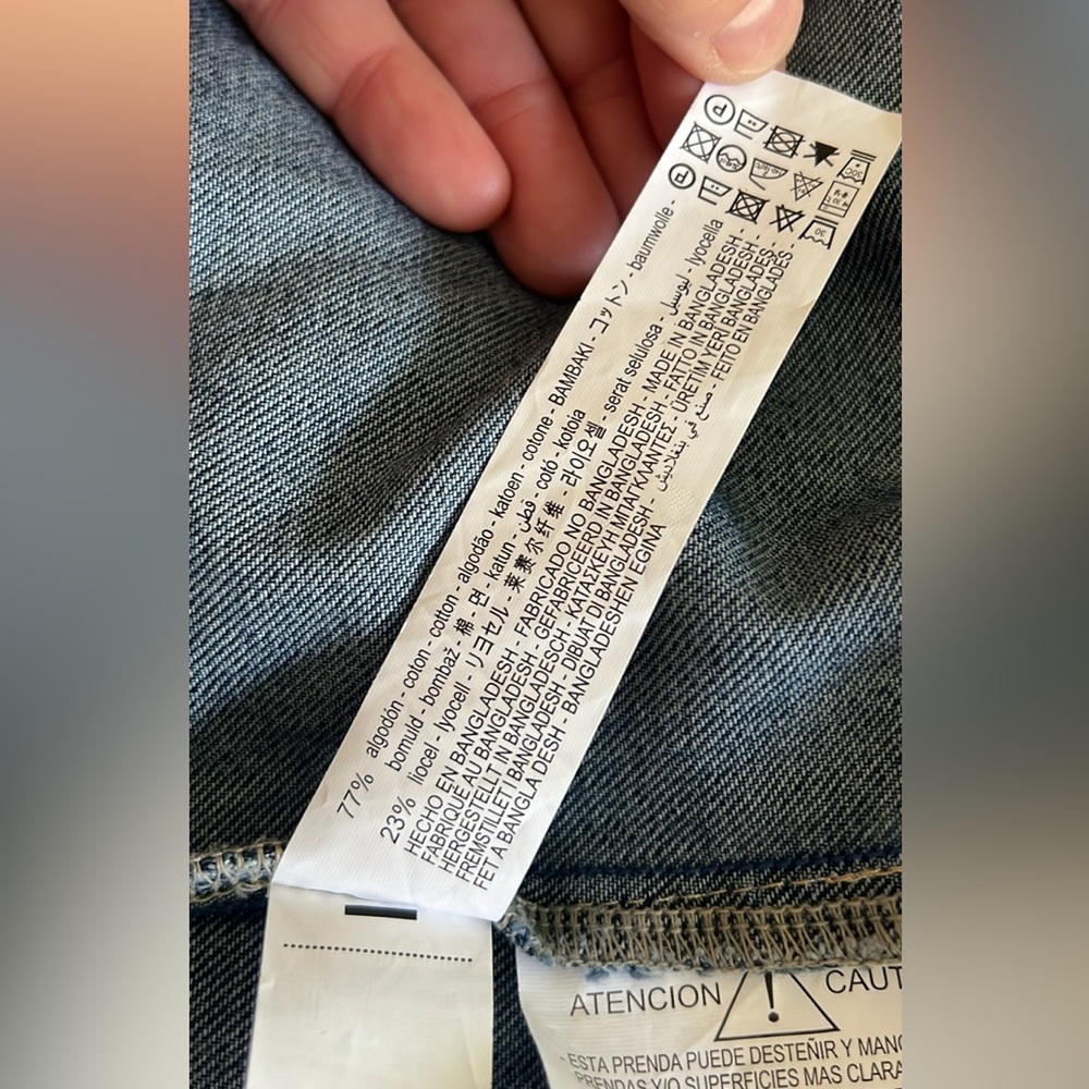 Zara Denim Maxi Dress & Long Blue Jean Jacket Trench Coat Womens XL 10 12 14 - Picture 9 of 12